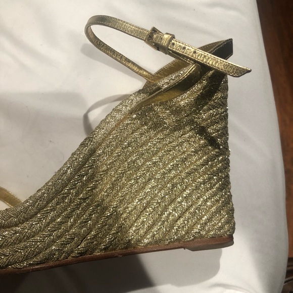 Gucci gold sparkle platform sandals - Picture 5 of 8